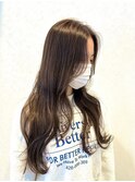 【韓国ヘア】ニュアンス波巻き アッシュベージュ