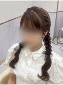 編みおろしツイン