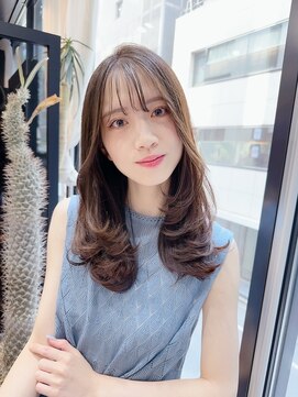 ファンナギンザ(FaNNa ginza) フェイスレイヤー/韓国レイヤー/グレージュ/シースルー/前髪