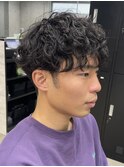 ハイトーンカラー/マッシュパーマ/アースカラー/men's/
