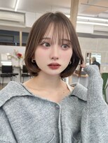 サンド ミュウ 横浜店(sand mieu) 黒髪ボブルフネビージュ小顔ワンレン