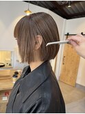 ミニボブ(白髪活かしカラー)