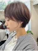 メルティカラーナチュラルボブ前髪あり似合わせカットショート
