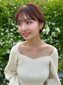 ジーナ 大宮(Zina) 髪質改善＊アプリコットオレンジショート＊美髪【Zina 大宮】