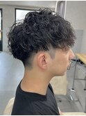 スペインカール×ツイストスパイラルMIXパーママッシュスタイル
