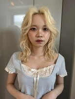 ラフ 新宿(Laff) ロングパーマ レイヤーパーマ ダブルカラー ヘアアレンジ
