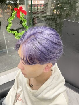 REEED 渋谷店 メンズ縮毛矯正/ニュアンスパーマ【リード】【4/3 NEW OPEN(予定)】 《メンズブリーチカラー》ペールパープル