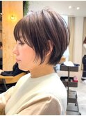 【30代/40代/50代】ラベンダーカラー/コンパクトショート/小顔