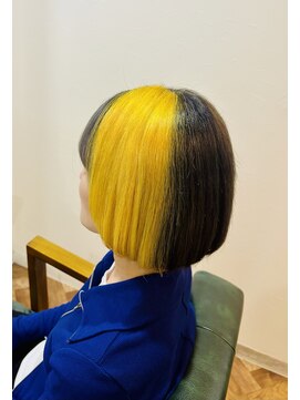 ヘアーミッションツムジ(hair mission Tsumuji) イエローグレー
