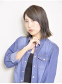 ぱつん切りぱなしボブ