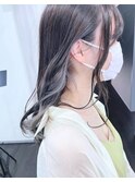 《ログネオン》アッシュグレー×インナーカラー