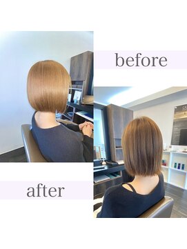アールサロンプラスキャスパ 自由が丘(Rrsalon+CASPA) 切りっぱなしボブ/ミニボブ/ツヤボブ/大人ボブ/髪質改善Tr