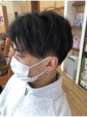 アウトラインブロック入れたメンズカット