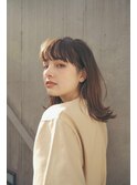 小顔補正立体カットヘルシースタイルビターショコラロブヘア