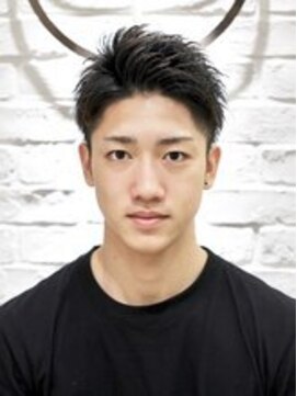 銀座マツナガ 神田店 束感黒髪ツーブロック爽やかアップバングナチュナルビジカジ