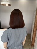 落ち着いた赤髪カラー