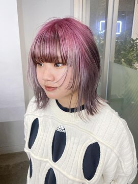 レコ 渋谷(LECO) ピンクとラベンダーのハイトーンカラー