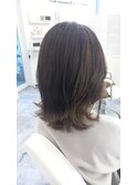 ハイライト×グレージュグラデーション×ミディアムレイヤー