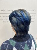 クール×ショート×ブルーグラデーション