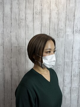 ビューティドレッセヤマノ 池袋パルコ(Beauty Dresse YAMANO) 前下りボブ/白髪染め/白髪ぼかし/ハイライト