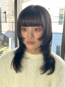 アクアオモテサンドウ(ACQUA omotesando) ＊くびれミディアムウルフカットセミロングウルフレイヤーカット