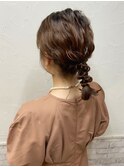 パーティ  結婚式   ローポニー  ヘアセット   エジリ