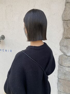 シェミール(CHEMIR) 切りっぱなしボブ×オリーブグレージュ