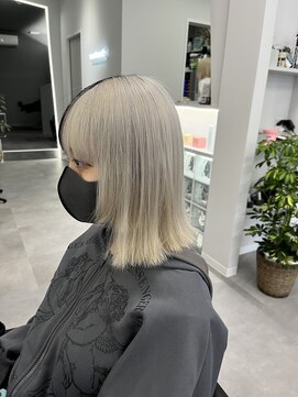 ナンバー 竪町(number+) 透明感カラー★ダブルカラーブリーチホワイトベージュ