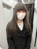 ヌープヘアーアイス(NUUP.hair ici)&nbsp;大人可愛い小顔くびれボブダークアッシュグレージュブリーチなし