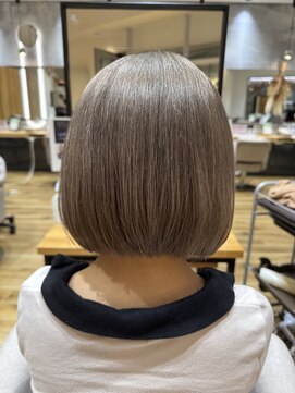 フィゼル あべのルシアス店(Aujua fizelle) ミルクティーグレージュ×ボブfizelle三宅佳代子