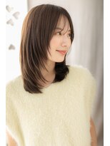 カバーヘア ブリス 川口(COVER HAIR bliss)&nbsp;ミルクティーアッシュ小顔前下がりレイヤーカットZ川口30代40代