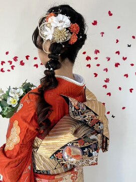 パーティー PAR-TY 芦屋店 【ヘアアレンジ】あみおろしスタイル【着付け】