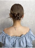 ヘアセット/アップヘア/ローポニー/結婚式ヘアセット