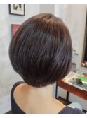 ノンジアミンカラー/艶髪ショートボブ