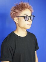 ボブ 金沢(BOB)&nbsp;10代20代メンズブリーチハイトーンピンクベージュスパイキー