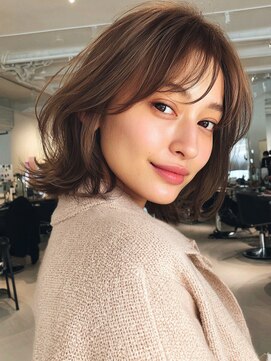 ボンドヘアー(Bond Hair) ミディアムレイヤー/カール/まろやかブラウン