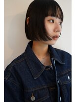 テクネ 天神大名(techne) 天神大名顔周りレイヤーカットミディアムボブタッセルボブパーマ