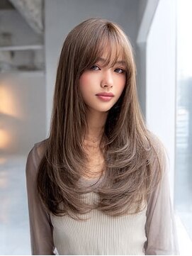 ダル 渋谷/表参道(DAL.) バタフライレイヤーロングレイヤーハイトーングレージュブリーチ