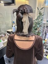 ケンジ 横浜(KENJE) ハーフアップ/カチモリヘア/タイトヘア/お呼ばれヘア/結婚式