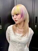 ヌル 神宮前店(Null)&nbsp;スラッシュカラー/ブリーチデザインカラー/ルーツカラー/ウルフ