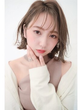 アンジェリカ 鹿児島中央タワー店(ANGELICA) ANGELICAシースルーバングセピアベージュショート