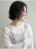 フレンチボブパーマ×小顔レイヤーカット
