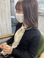 シュクルヘアー(Sucre Hair)&nbsp;前上り鎖骨ロブ＊ブラウンmix艶感カラー