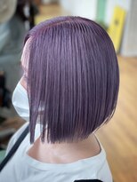 ヘアーガーデン バレッタ(hair garden barretta) 切りっぱなしボブ×パステルパープルカラー