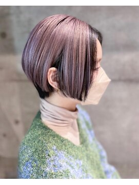 グランアージュ 池袋東口店(grandage) 前髪なしツートンショート/ピンクベージュ/インナーローライト