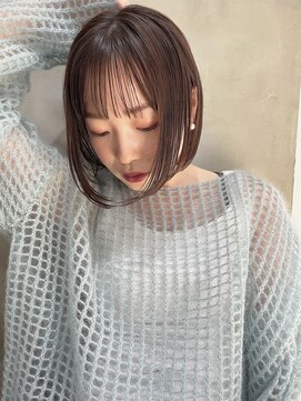 サンプラス(san+) 【リコ】美髪骨格似合わせタイトボブシースルーバング