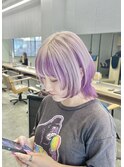 ウルフカット×デザインカラー