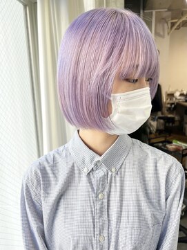 ラニヘアサロン(lani hair salon) ピンクパープル/ショートボブ/ハイトーン【大名/天神】