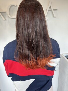 ジャガラ 千葉駅北口店(JAGARA) 裾カラー×オレンジ【千葉・千葉駅・千葉駅北口】