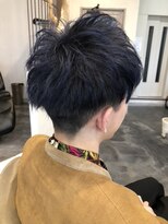 モワ 仙台(Mois)&nbsp;アッシュブラックハイライトスパイキーショート/仙台/髪質改善